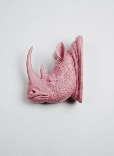 Large Rhino Head Wall Mount in Lilac (Violet)