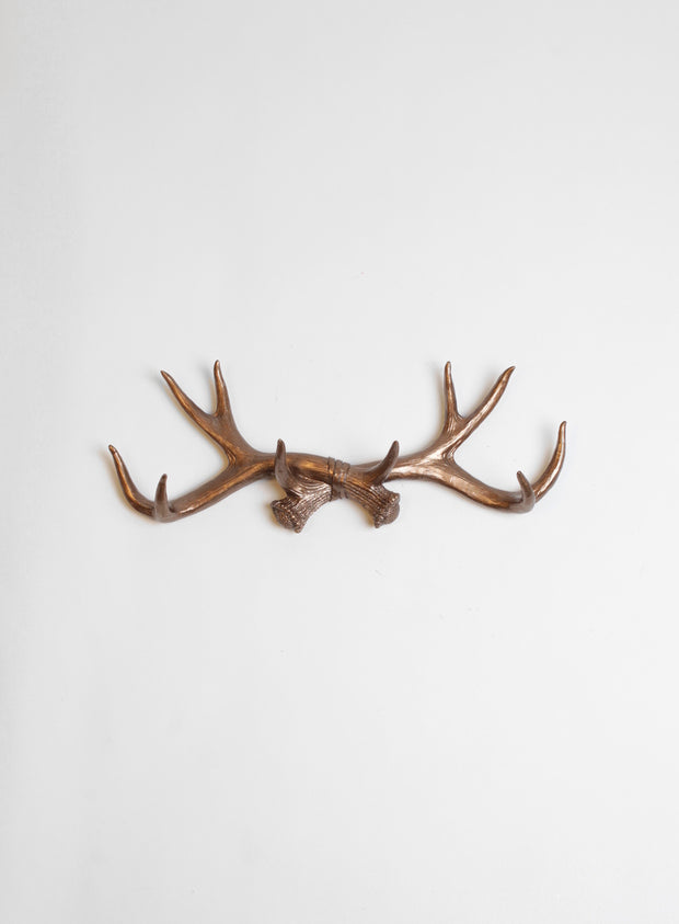 Resin Deer Antler Decor in Bronze
