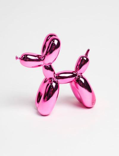 Medium Metallic Cameo-Pink Table Top Decor Balloon Dog