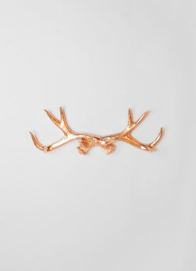 Gold Faux Antler Wall Rack | Deer Antler Hook | Gold Resin Antlers