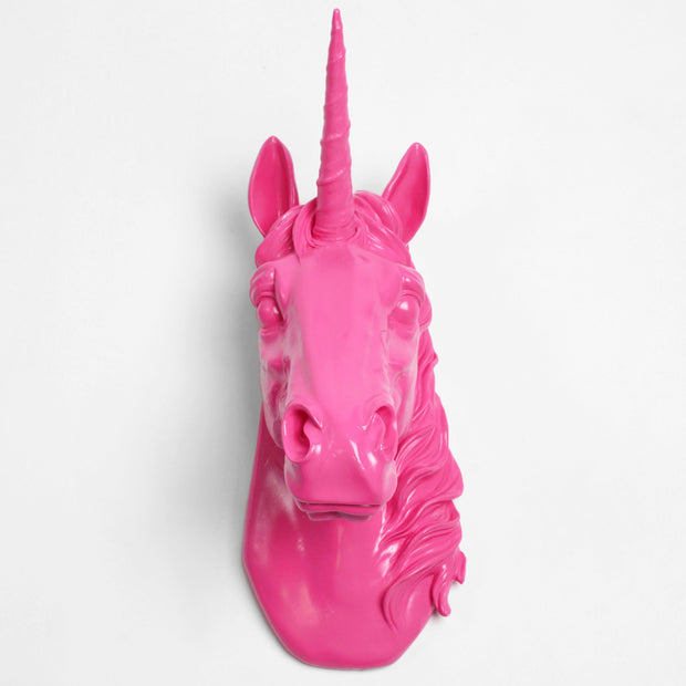 Back in Stock! The Bayer in Pink | Large Chic Unicorn Decor, Faux Wall Mount