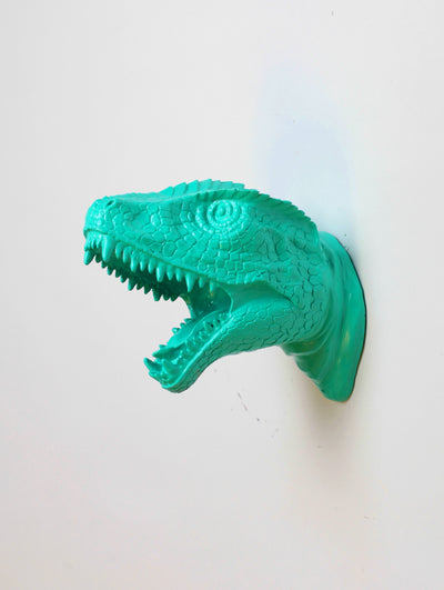 The MINI Wilbur in Turquoise | Modern T-Rex Decor, Dinosaur Art