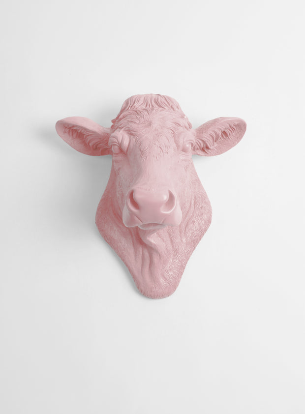 (PRE-SALE) The Bessie in Cameo Pink, Cow Head Wall Decor