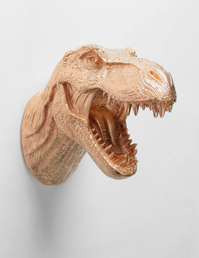 The Wilbur in Gold | Modern T-Rex Decor, Dinosaur Art