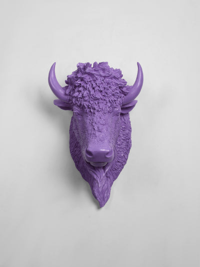 The Mellby in Lavender | Bison Head | Faux Taxidermy | Lavender Resin