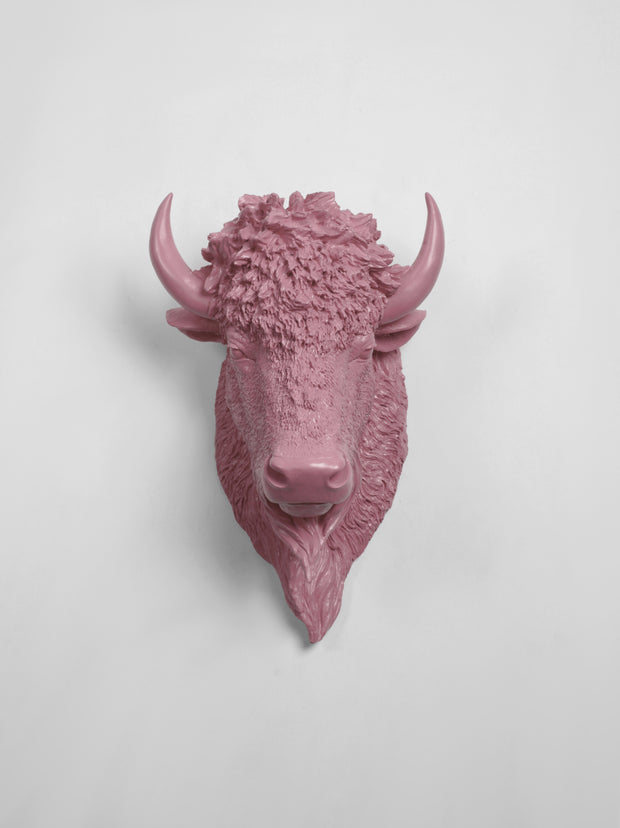 The Mellby in Lilac | Bison Head | Faux Taxidermy | Lilac Resin