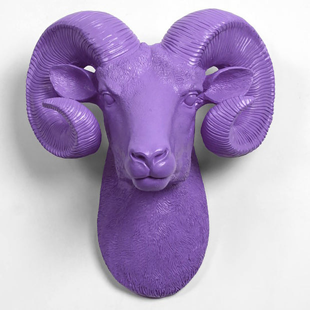 The Darby in Lavender - XL Ram Head | Bighorn Sheep Modern Farmhouse Decor