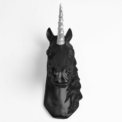 Black Unicorn w/ Silver Staff - Front View