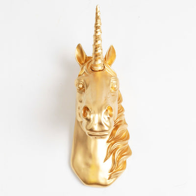 Gold Unicorn w/ Gold Staff - Front View