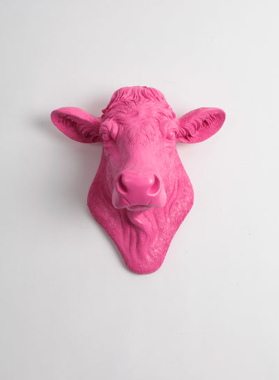 (PRE-SALE) The Bessie in Pink, Cow Head Wall Decor