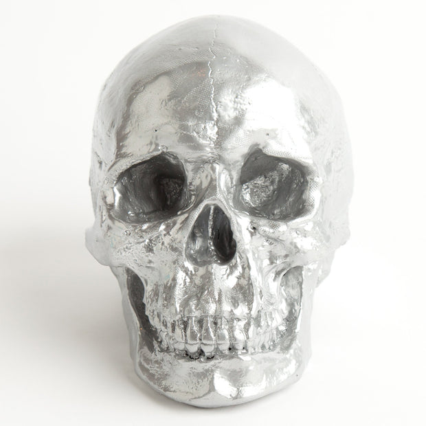 The Fitz in Silver | Trendy Victorian Gothic Human Skull Art