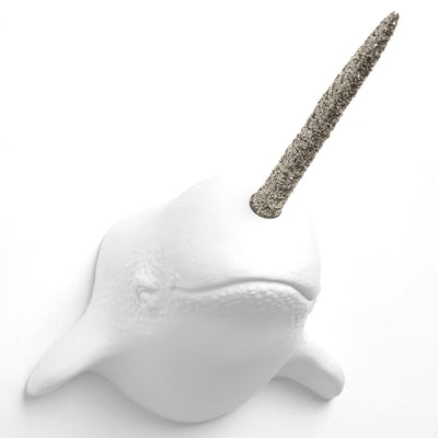 The Walley in White and Silver Glitter | Narwhal Coastal Home Decor
