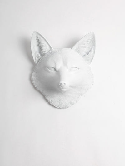 White Fox Wall Decor Sculpture