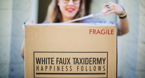 White Faux Taxidermy Gift Card